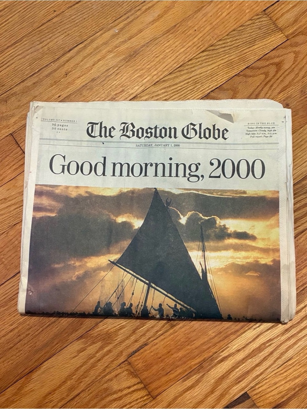 Vintage Boston Globe Millennium Edition Newspaper January 1, 2000
